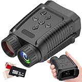 Braveking1 Mini Digitale Binocolo Visione Notturna Infrarossi Visore Notturno 984ft Professionale per Adulti Visione Notturna e Militare con 2,4" Schermo con Registrazione di Foto/Video 32G SD Scheda