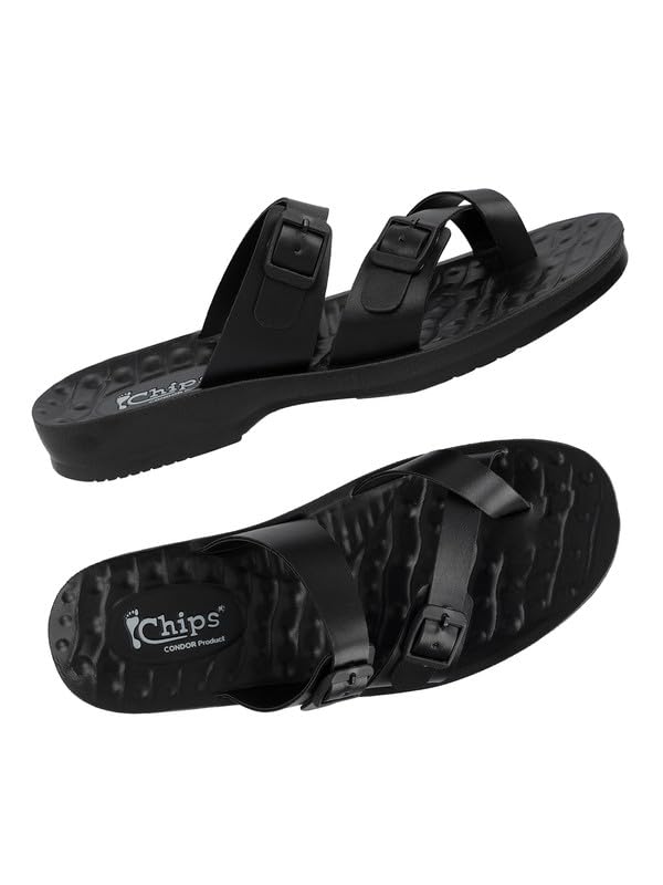 Image of Chips Men's BROWN Lightweight Slip-on Sandal Casual (3346)