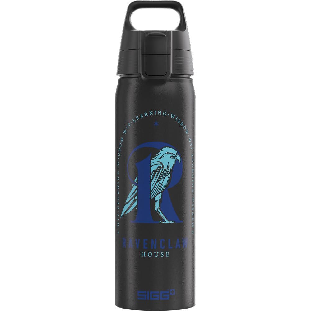 Sigg - Aluminium Water Bottle - WMB ONE Ravenclaw - Climate Partner - Suitable for Carbonated Drinks - Leak-Proof - Feather-Light - BPA-Free - Sports & School - 0.75 L
