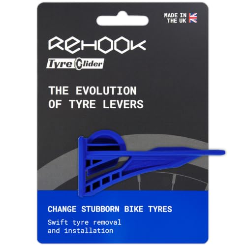 Rehook Tyre Glider | New Bicycle Tire Lever | Suitable for All Bike Tires | Professional, Portable & Patented Tool to Fit and Remove Road, Gravel, Mountain Bikes Tyre, Tube, Tubeless Puncture Repair