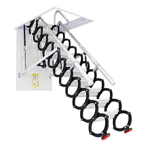 Ceiling Loft Telescopic Staircase Remote Control Carbon Steel Folding Ladder With Handrails Extension Ladder Attic Ladder #TOP12