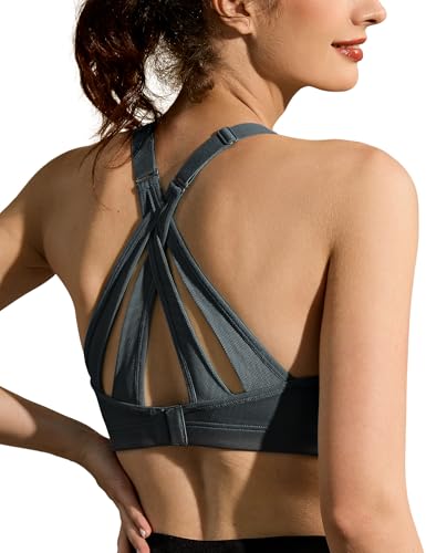 Image of ZeroBound Women's High Impact Sports Bra Criss-Cross Back Full Coverage