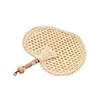 GOOHOCHY Accessori Estivi Ventagli in Rattan Ventagli Pieghevoli Ventagli in Vimini Rinfrescanti Ventagli in Rafia Ventagli in Tifa Intrecciata Ventagli Portatili in Tessuto Ventagli in