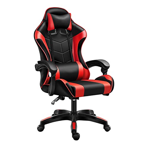 Gaming Chair Office Chair Ergonomic Rec Chair with Massage Lumbar Support Adjustable Swivel with Footrest and Headrest for Office Home Gaming