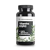 Vitamina D3 y K2 –  99,7% all-trans MK-7 & 2000 UI Vitamina D3 – 240 comprimidos – alta dosis, alta biodisponibilidad – sin aditivos innecesarios – producido en Alemania y probado en laboratorio