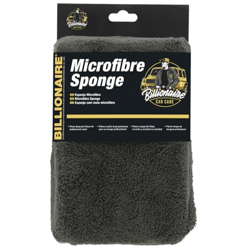 S SUMEX Esponja de Microfibra Plus Billionaire para el Lavado y Cuidado de tu Coche Esponja para Limpiar la Carrocería Incluye Rejilla en el Reverso para la Suciedad más Extrema 20 x 13 cm