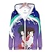 Produktbild Nouxh Kapuzenpullover Hoodie Pullover 3D DruckSpirited Away ZipperHooded Sweatshirts Tops Kapuzenjacke Langarm Kapuzenpulli Warm Strickjacke Winddicht Mantel Sweatjacke