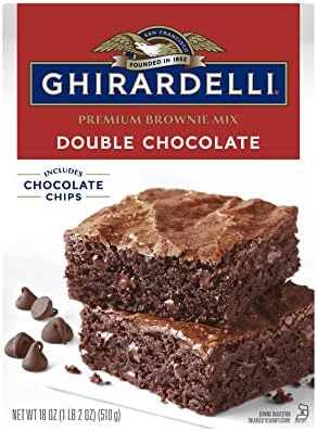 GHIRARDELLI Double Chocolate Premium Brownie Mix, 18 oz Box