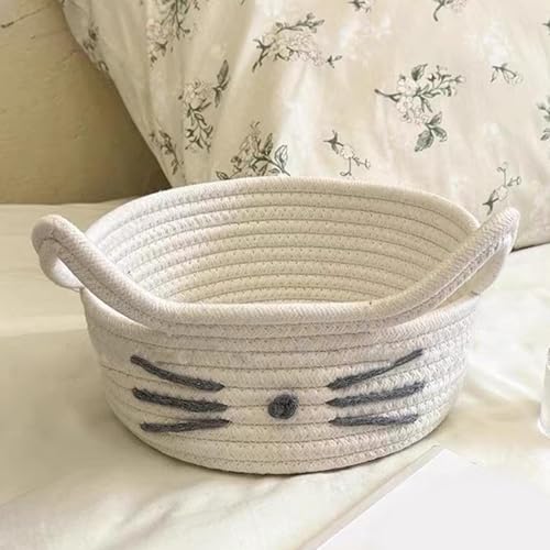 Panier de rangement en coton chat idéal pour la chambre