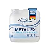 Aquakern Metal Ex Pool 3L [entfernt braunes Poolwasser] mit Aqua Stop-Formel | Schützt die Pooltechnik | entfernt Metall- & Kalkablagerungen an Wänden | Rostentferner Pool | Made in Germany