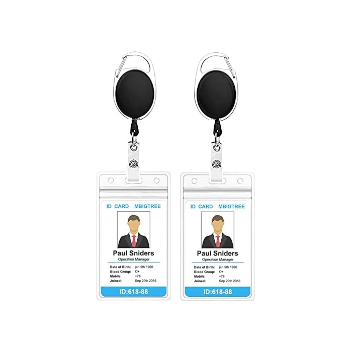 Buy WeKonnect; Heavy Duty Retractable Badge Holder with Waterproof Zip