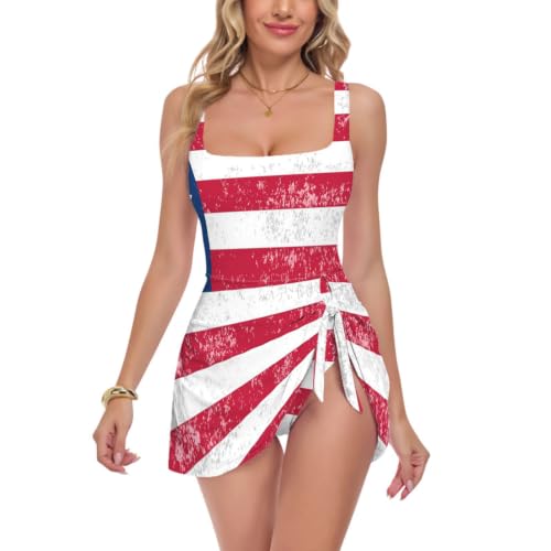Bañador vintage Betsy Ross con estampado efecto té y diseño push up