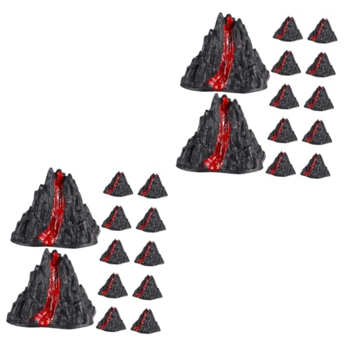 VANZACK 2sets Simulated Volcano Decor Landscape Adornment Volcano Toy Model Volcanic Model Boys and Girls Friends 12pcs*2