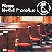 2pcs No Cell Phone Use Sign Stickers | No Phone Zone Sign, Please Silence Your Cell Phone | Signage for Classroom, Appointment Waiting Room, Wedding, Medical Office, Customer Service, Restroom