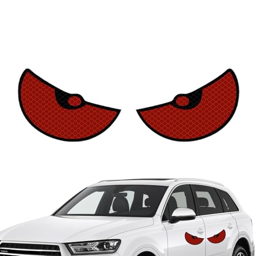 Autocollants d'avertissement réfléchissants, ruban réfléchissant pour voiture - Autocollants de voiture avec décalcomanies de sécurité Cat's Eye - Décalques de moto multi-usages, décalcomanie