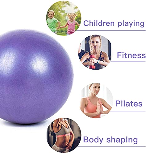 Xieccx Mini Yoga Balls 6 Inch Exercise Ball Pilates Ball Therapy Ball Balance Ball Bender Ball Barre Equipment For Home Stability Squishy Training Physicalcore Training (Pink/Blue/Purple) #TOP3