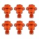 YINETTECH 6 x Motorradgabel-Schutzschrauben, kompatibel mit KTM 125 150 200 250 300 350 450 85 65 50 SX EXC SXF EXCF, Orange
