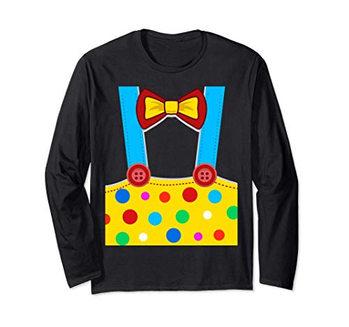 Disfraz de payaso Niños Hombres Mujeres- Circo de Halloween Manga Larga