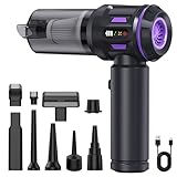 Oskuglin Aspirapolvere Senza Fili Portatile, 3 Velocità Regolabili, Potente Aspirazione per Casa, Auto e Peli di Animali Domestici, Design Compatto e Leggero, Ricaricabile (black purple)
