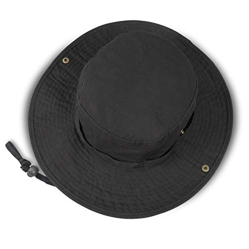 Phaiy Bucket Hat Wide Brim Uv Protection Sun Hat Boonie Hats Fishing Hiking Safari Outdoor Hats For Men And Women Black #TOP1