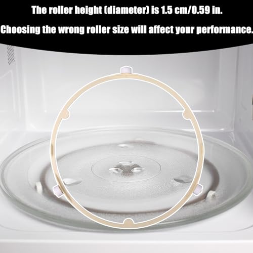 8.5in/21.5cm Microwave Turntable Support Ring, Microwave Tray Plate Roller Replacement Accessories Compatible with GE Samsung Frigidaire WB06X10625 WB06X10818 DE92-90495A 5304464115 5304509438