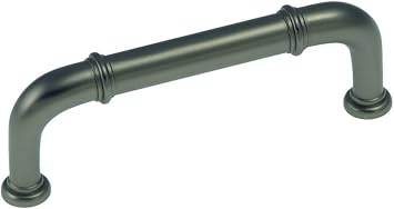 Hickory Hardware 1 Pack Solid Core Kitchen Cabinet Pulls, Luxury Cabinet Handles, Hardware for Doors & Dresser Drawers, 3 Inch Hole Center, Black Mist, Cottage Collection
