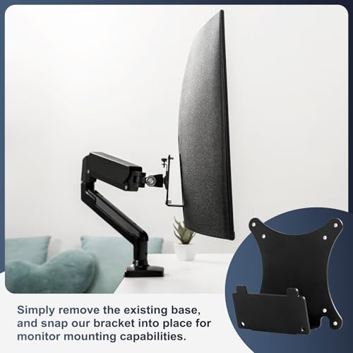VESA Mount Adapte Compatible with Samsung Curved Monitors U32R590, U32R590C, U32R592, and U32R591 VESA Adapter Bracket for VESA Stand, Arm or Desk Mount with 75x75, 100x100 mm Black by JUNBOMAOYI - Image 5