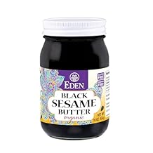 Eden Organic Black Sesame Butter, Tahini, Spread, Dry-Roasted, Unhulled, 16 oz Glass Jar