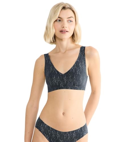 Sloggi Zero Feel 2.0 Festive Bralette Combinaison Noire, Combinaison Noire., M