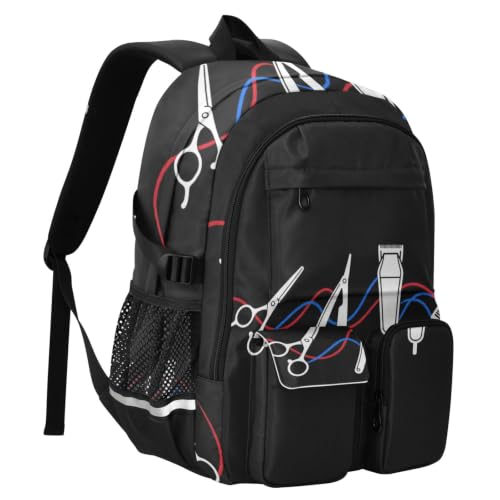 Mochila para laptop juvenil protege tu ordenador con estilo retro de barbería 2