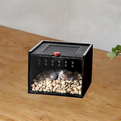 Fenteer Caixa de alimentação de répteis Réptil Terrarium Turtle Transport Contêiner portátil Caixa d