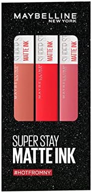 Kit Maybelline NY - 3 Batons Líquidos Longa Duração SuperStay Mat...