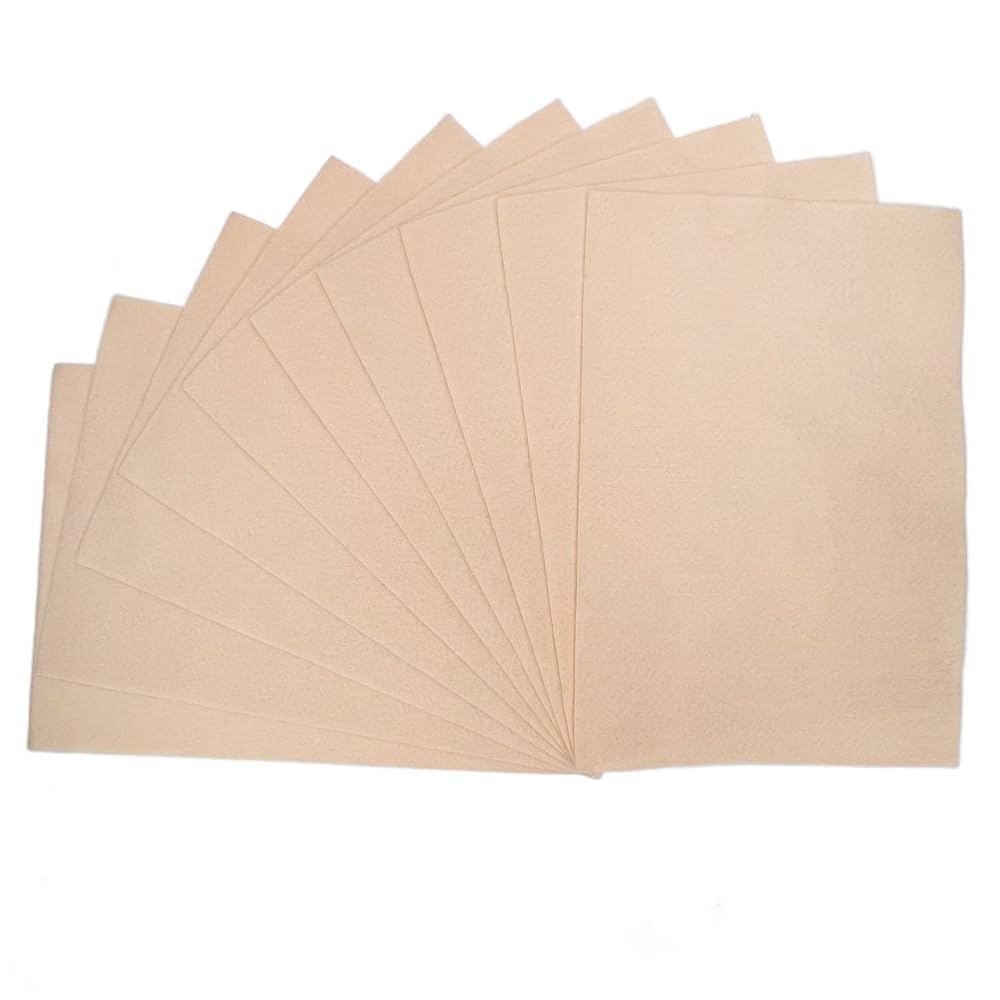 Oh Sew Crafty Limited Nude Felt Sheets 100% Polyester A4 23Cm X 29.7Cm Craft 200Gsm (Sold As Pack Of 2) (Nude)
