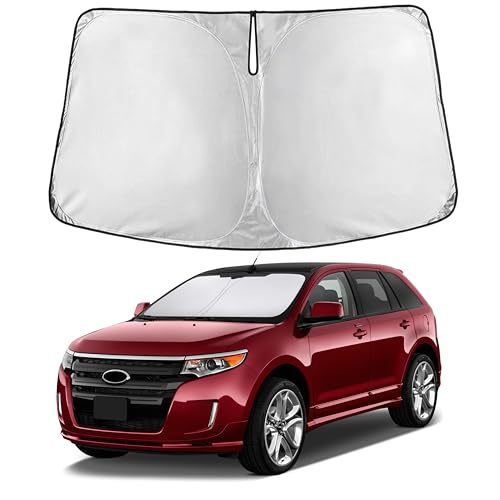 Image of EcoNour Windshield Sunshade Compatible for Ford Edge 2007-2012 2013 2014, Sun Visor for Front Windshield & Window Sun Shade Cover, UV Heat Blocker & Protector, Car Accessories