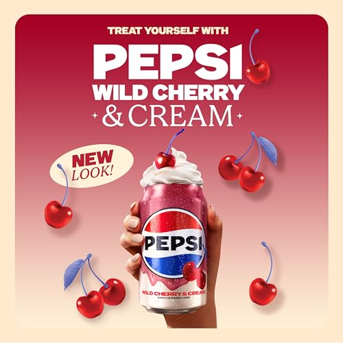 Image of Pepsi Cola Wild Cherry & Cream, 12 fl oz Cans (12 Pack)