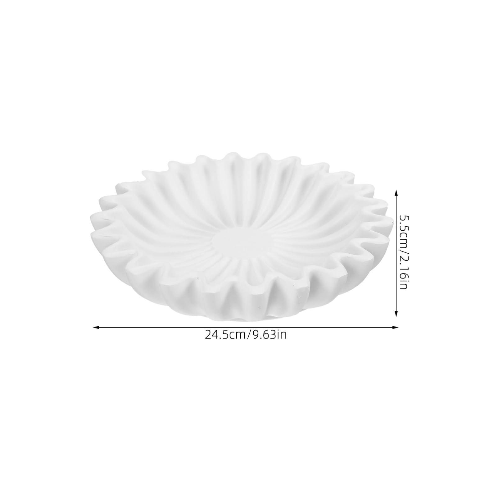 Luxshiny Fluted Decorative Bowl Multifunktionale Aufbewahrungsschale Für Schmuck Schlüssel Und Deko Keramikschale Für Wohnzimmer Schreibtisch Und Bücherregal