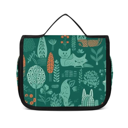 Trousse de toilette de voyage pour camping et hôtels aux motifs animaux