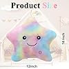 KAHEAUM LED Night Light Up Star Pillow for Kids Plushies Boys Little Girls Room Decor Adults Children Birthday, Cute Stuffed Animals,Glow in Dark Plush Toy Couch Throw Pillows Colorful #2