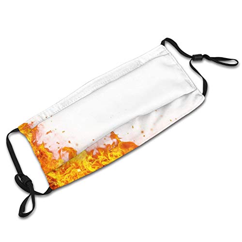 yanfind Fire Natural Flame Extinguisher Heat Temperature Hell Abstract Bonfire Exploding Glowing Inferno Dust Washable Reusable Filter and Reusable Mouth Warm Windproof Cotton Face