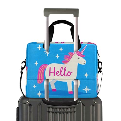 Estuche con cremallera para laptop 15.6 pulg blanco unicornio miniatura 4