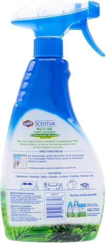 Image of Clorox Scentiva Refresher Spray, Fresh Brazilian Blossoms Scent - Multi-Use Fabric & Linen Freshener Spray - Odor Eliminator for Home, Upholstery, Bedding, Curtains, Room, 16.9 Fl Oz - 2 Pack