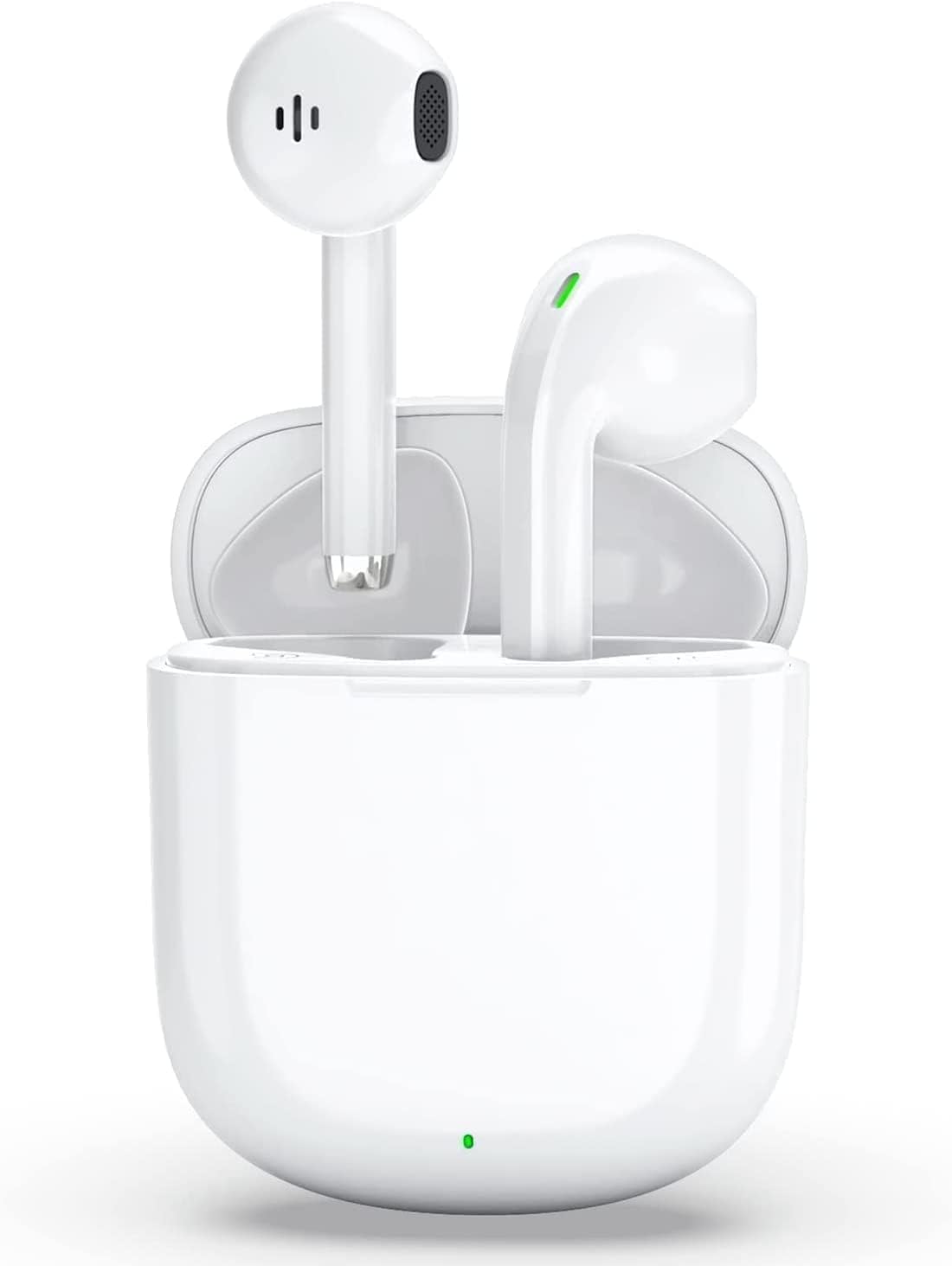 Wireless Earbuds Bluetooth 5.0 Headphones with Charging Case, IPX8 Waterproof, 3D Stereo Air Buds in-Ear Ear Buds Built-in Mic, Open Lid Auto Pairing for Android/Samsung/Apple iPhone