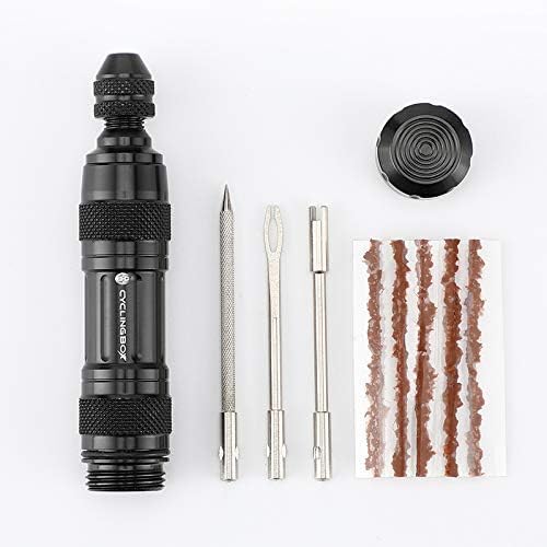 5 Pezzi Biciclette Siringa di Liquido Sigillante di Tubeless Set, 18 Pezzi Strumento di Rimozione Valvola Presta Valve Kit, Parti della Valvola Kit