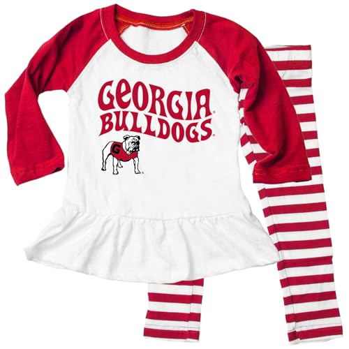 Image of Wes and Willy NCAA Infant Girls Ruffle Raglan Set,