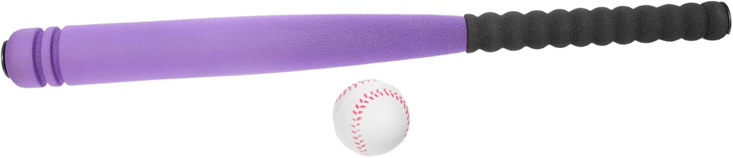 Abaodam 1Set Funny Baseball Sponge Rubber Bat and Ball Safe Outdoor Indoor Play Accessory for Boys for Backyard Fun and Parent Bonding