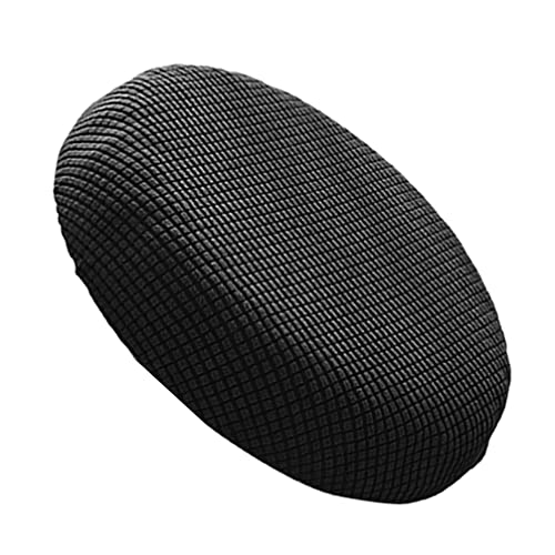 FOMIYES Stool Covers Round Elastic Round Bar Stool Slipcover: Circle Cushion Protector Bar Coffee Shop Counter High Foot Stool Chair Cover Black 30X30X5CM Bar Stool Cushions Round