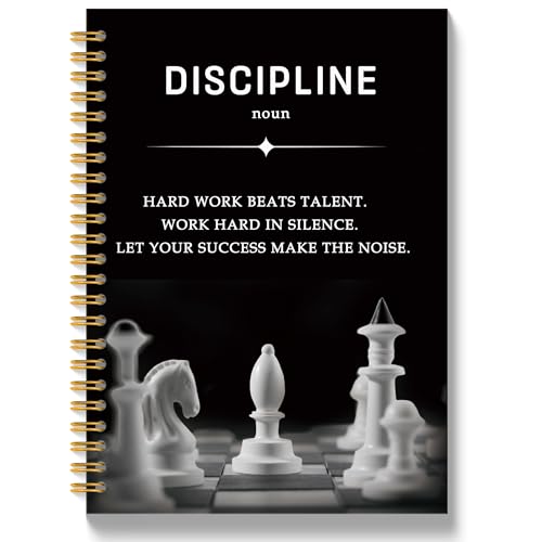 QICLM Discipline Inspirational Journal, Motivational Journal Notebook for Work, Inspirational Gifts for Women Coworker, Office Gifts for Colleague, Hardcover Spiral Notebook 5.5x8.3