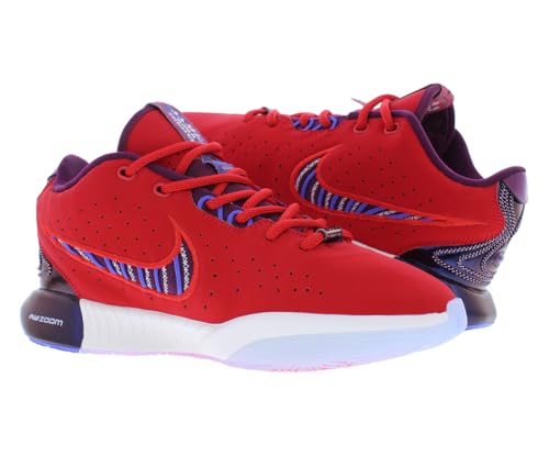 Nike Lebron XXI SE GS Boys Shoes Size 6.5, Color: University Red/Ivory/Bordeaux/Sunny Red4