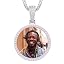 485 Silver Pink diamond pendant&cuban chain]