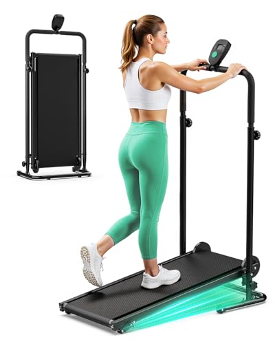 Non-Electric Treadmill with Dual Flywheel...